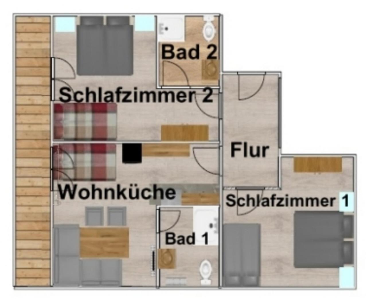 Hotel Gletschermuehle Flattach Ruang foto